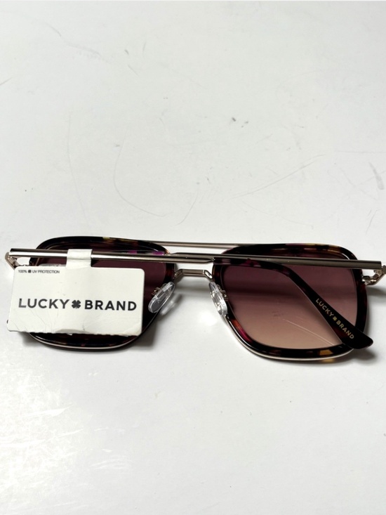 New LUCKY BRAND Double Bridge Aviator Sunglasses Tortoise Shell Metal Light Lens main image 5
